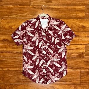 Abercrombie And Fitch Hawaiian Pineapple Palm Shirt